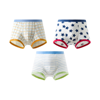  Bananain/蕉内 抗菌 儿童内裤 160 【女平角】蓝橙格子+绅蓝+柿橙