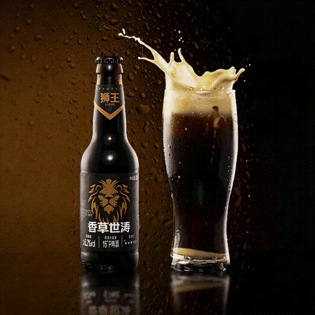 液态黑巧醇厚到犯规：狮王 16度 世涛啤酒 330ml*12瓶 燕京啤酒旗下