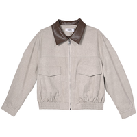  Betu/百图 撞色皮 女士夹克