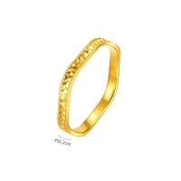 六福珠宝 【官补倒计时】黄金戒指 流动星河实心戒指 女款 计价 2.38g 11号