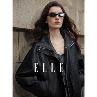  ELLE/她 高级感立领廓形 女士皮衣