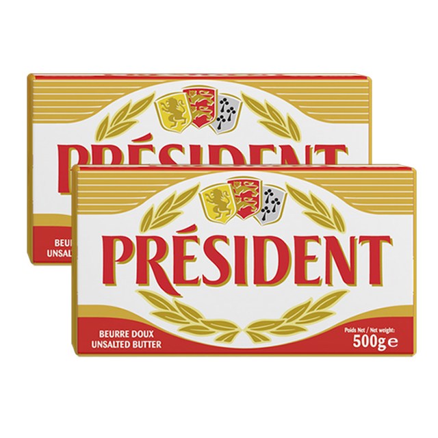 总统 发酵动物黄油500g*2