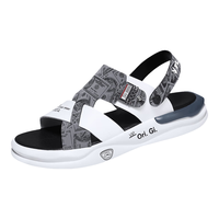 PLAYBOY/花花公子 软底防滑 男士皮凉鞋 灰色(升级版)1251488 44