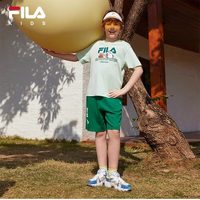 FILA 童装儿童抗菌短袖T恤2025年夏季男女童新款