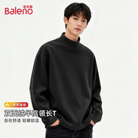 Baleno/班尼路 保暖 男士长袖T恤 M 黑色 【双面磨毛】