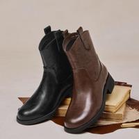 天美意 2025冬新款OL通勤简约短靴女时装靴