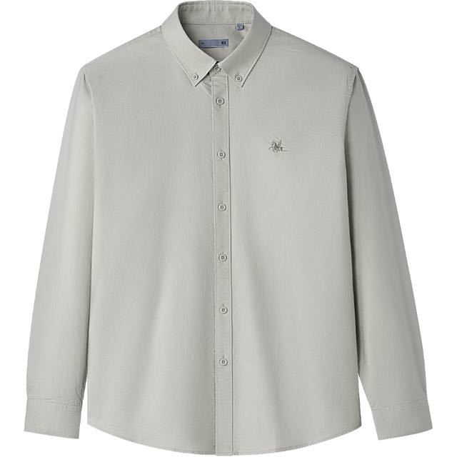 今日必买：海澜之家 马年贺岁系列 100%纯棉刺绣长袖衬衫 双色可选