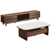  QuanU/全友 原木风 茶几电视柜组合+电视柜主柜+旷野高茶几+旷野矮茶几