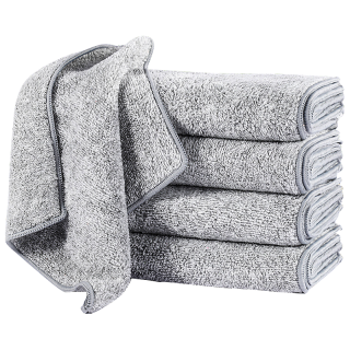 JustBest 抹布30*30cm*5片装强力吸水厨房抹布洗碗巾百洁布车用毛巾擦手巾