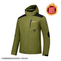  QIAODAN/乔丹 保暖加绒 男士运动外套 可拆卸帽