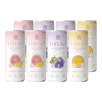  大窑 0糖0脂 益生元汽水 百香果味2+夏黑葡萄2+芭乐味2+橙C茉莉2罐