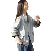  XWI 下摆抽绳可调节 女士工装风外套