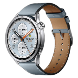 小米 Watch S5 eSIM版 智能手表 46mm 真皮表带柔雾蓝套装