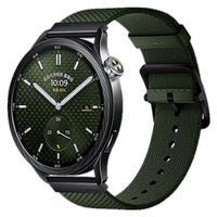 小米 Watch S5 智能手表 46mm 锻造碳+蚕丝编织表带松柏绿套装