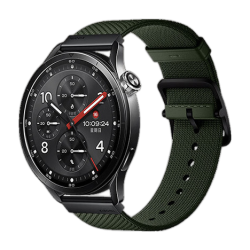 小米 Watch S5 智能手表 46mm 黑色 蚕丝编织表带松柏绿套装