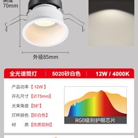  繁简 防眩 嵌入式筒灯