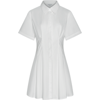 UR 压褶修身 女士连衣裙 本白 S