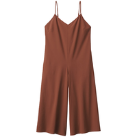 無印良品 MUJI 女式 易干弹力泡泡纱 背带裤 女装夏季连体裤吊带BC2JRA4S 砖红色