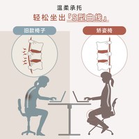 山业 CH15人体工学办公椅 矫姿椅基础实用款 黑色