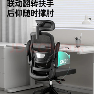 移动端、京东百亿补贴：黑白调 P1 二代人体工学电脑椅 标准版