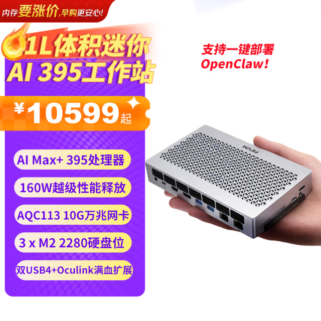 FEVM 智能工作站 迷你主机  核芯显卡 AI MAX+395 64GB