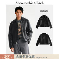 Abercrombie & Fitch 廓形飞行员PU皮夹克外套 KI132-5131