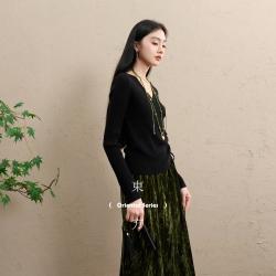 三彩 修身 女士针织衫
