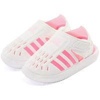 adidas/阿迪达斯 透气耐磨 女童沙滩凉鞋 白色/粉色 24