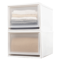 爱丽思 BC-500D 抽屉式收纳箱 59L*3个 透明白色