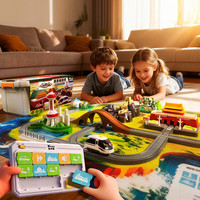  Kicasi/凯卡西 儿童程拼装轨道玩具 电动小火车 程指令块 城市模型