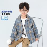 BADiBADi 25秋新款翻领童长袖衬衫舒适柔软休闲