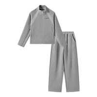  YeeHoO/英氏 华夫格 儿童运动套装 休闲运动套装-花灰 110