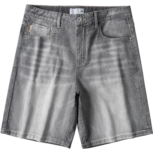  HLA/海澜之家 洗水工艺 男士牛仔中裤