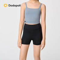 Dodopoli 女童凉感骑行裤防晒透气高弹儿童运动外穿短裤安全打底裤 经典黑 170 cm