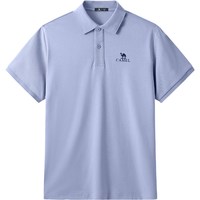  CAMEL/骆驼 吸湿速干透气 女士polo衫 【男女同款】粉蓝，M34BD03603