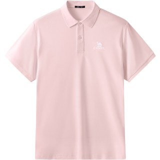  CAMEL/骆驼 吸湿速干透气 女士polo衫 【男女同款】浅粉色，M34BD03603 2XL