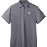  CAMEL/骆驼 吸湿速干 女士polo衫 【男女同款】深灰，M34BD03603 3XL