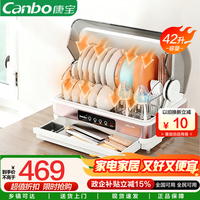 康宝 消毒柜家用小型迷你立台式碗筷免沥水消毒碗柜紫外线烘干XDZ48-A1 一星级 42L 升级304底盘KH1W