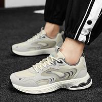 木林森 厚底老爹鞋春秋季复古男鞋网面透气户外休闲运动鞋百搭舒适跑步鞋