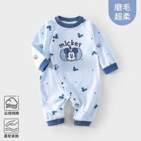 迪士尼 宝宝春季卡通爬爬服男女宝宝连体衣四季款外出休闲服