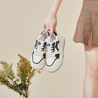康奈 女士休闲运动鞋 春秋厚底增高小白鞋