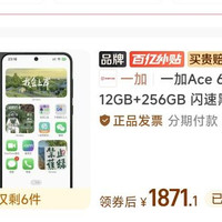一加 Ace 6T 性能 165Hz 超高刷电竞屏冰川电池 AI手机