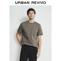  URBAN REVIVO 拼接设计 男士T恤