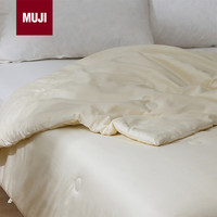 無印良品 MUJI 丝光绵羊毛羊毛被 200×230cm 米白色