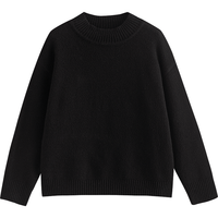  TOYOUTH/初语 慵懒宽松 女士毛衣 黑色 M