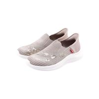  足力健 轻便透气 女士休闲鞋 艾草鞋601A女卡其色 36