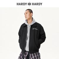 HARDY HARDY 春季珠地肌理面料翻领基础简约款外套宽松百搭男式夹克