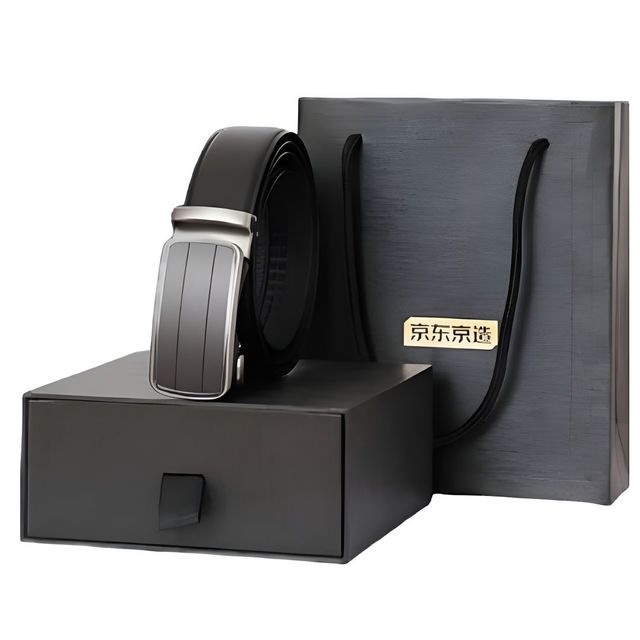 移动端、京东百亿补贴：京东京造 男士皮带 110cm 头层牛皮精美合金扣头 礼盒装