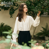 OLRAIN/欧芮儿 拼接蕾丝 女士衬衫