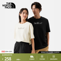 北面 短袖T恤款男女同款山夏印花舒适透气户外夏|8CSX QLI/沙丘白 2XL